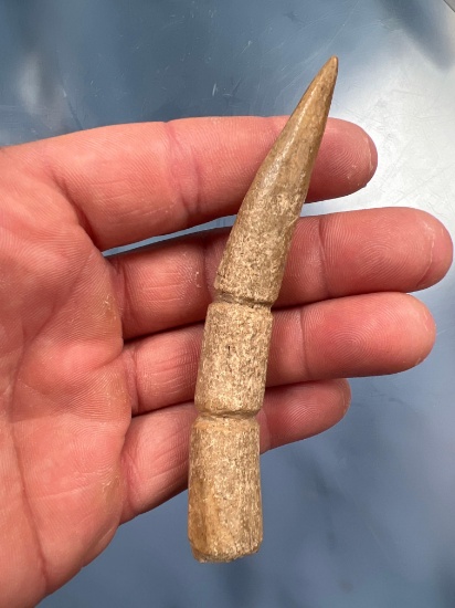 RARE 4" Grooved Deer Antler Pendant, Found in Western New York, Pictured Hothem's Antler Bone, Shell