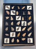 Lot of 35 Various Arrowheads, Central States Points, Ex: Summers, Longest 1 3/4