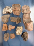 Large lot of Pre-Columbian Human Effigy Figurines, Largest 6
