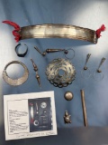 HIGHLIGHT Silver Trade Artifacts, Iroquoian, 1800-1850, Various New York Sites, PICTURED Ex: Casterl