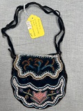 1870's Iroquoian Beaded Purse, Ex: Fenstermaker, Native American Art, Great Condition!