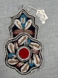1890's Beaded Watch Pocket+ Frame, Iroquoian, Native American, Great Condition!