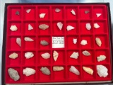 Lot of 34 Quartz Arrowheads, Found in New York, Longest 2 3/8