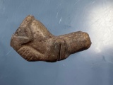 RARE Human Effigy Iroquoian Pipe, Found in Luzerne County, PA, 36Lu14, Measures 2 1/4