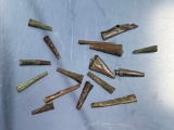 Large Lot of 16 Brass Janglers, Iroquois Trade Artifacts, New York