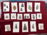 Lot of 20 Various Arrowheads, Found in New York, Ex: Summers, Cataloged Pieces