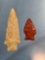 Pair of FINE Lemar Mumbauer-Found Points, Red Jasper Fishtail, Bare Island, Mont. Co., PA