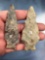 Pair of Stanley Points, Rhyolite, Found in North Carolina, Longest is 3 3/8