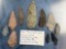 x10 Various Arrowheads Found in Wind Gap, PA, Ex: Paul Thevent Collection, Longest 4 1/4