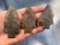 NICE Lot x3 Fine Pickwick Points, Ft. Payne Chert, Found in Tennessee, Longest 3 5/16