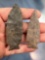 Pair of THIN Ft. Payne Chert Bakers Creek Points, Found in Tennessee, Longest is 3