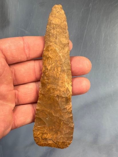 XL 5 1/2" 2-Tone Jasper Knife Blade, Found in Pennsylvania Ex: Mattern, Walt Podpora Collections