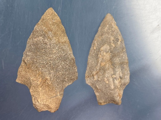 Pair of Appalachian Points, Longest 3 3/8", Found in Maryland, Nice Points!