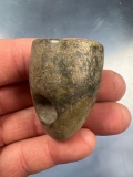 NICE Chlorite Vasiform Pipe, Found in Ohio, Fort Ancient Culture, Well-Made, Polished