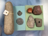 Lot of Misc. Pendants, Tools, Red Ochre, 7 3/4