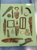 Lot of Various 18th and 19th Century Trade/Military Artifacts, Triangle Point, Found in New York