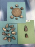 Lot of Various Civil War Bullets, Musket Balls x2 Perforated into Pendants/Sinkers, New York State C