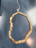 Strand of 20 Bone Beads, Found in Warren Co., PA, Ex:Parker, Fogelman, Henry