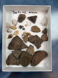 Shell Beads, Fish Scales, Pottery Shards, Found on Washington Boro Village Site, Ex: Henry