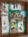 Lot of Various Pipe Fragments, Pottery Fragments, Beaver Incisor, Found By Glenn's Brother