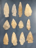 STUNNING Lot of Sugar Quartz North Carolina Arrowheads, Points, Longest is 2 1/2