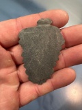 RARE Tallied Effigy Pendant, Peach Bottom Slate, Grooved at the Top, Found in Harford Co., Maryland