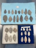 Lot of 31 Arrowheads, Found in Pike Co., Pennsylvania, Ex: Ben Koaleski Collection