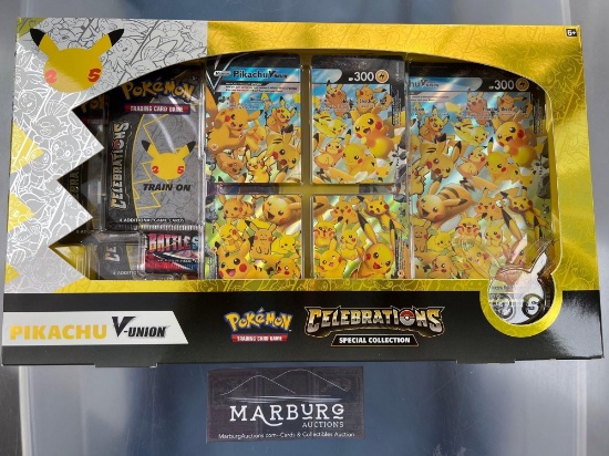 Sealed Pokemon Celebrations Pikachu V-Union Box, 25th Anniversary,