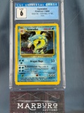 CGC 6 Gyarados Base Set Unlimited 6/102- Holo Pokemon