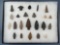 Lot of 23 Various Points, Tools, Arrowheads, Found in NJ, Ex: Sam Priem Collection, Longest is 3 5/1