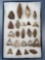 Great Lot of 32 Cohansey Quartzite Points, Triangles, Archaic Stem and More, Longest is 3 3/16