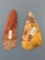 Pair of Colorful Flintridge Blades, Knives found in Ohio, Well-Made Pieces, Longest is 2 5/8