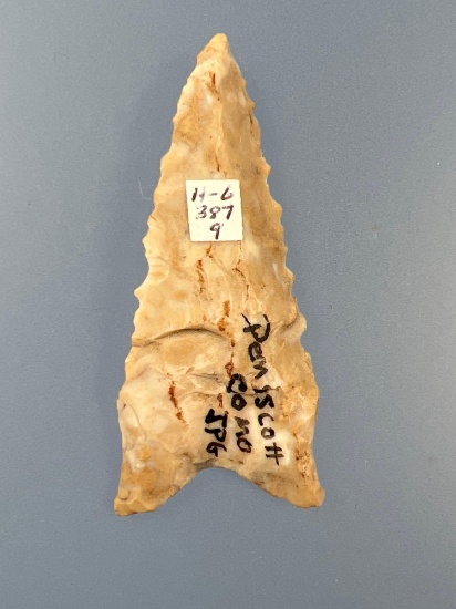 2 5/16" Serrated Dalton Point, Found in Penscott Co., Missouri, Finder: Rod Ring, Well-Made