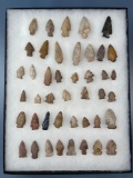 Lot of Various Arrowheads, Found in the Midwest/Central States, Total of 43 Pieces, Longest 2 1/4