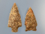 GREAT Pair of Cohansey Quartzite Points, Found in NJ, Ex: Sam Priem Collection, Longest is 2 3/8