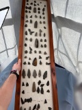 Massive Frame of 94 Arrowheads, Found in New Jersey, Longest is 4