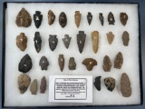 Large Lot of Various Arrowheads, Upper Delaware River, PA, Ex: Elinor R. Fehr Collection, Longest is