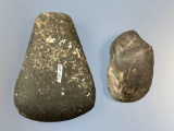 Pair of Smaller Celts, x1 Flared Bit, Longest is 3 1/8