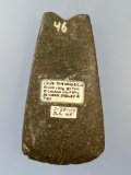 RARE Notched Adze, Found in Richland Co., Ohio by Tom Horner Jr. in 1976 (Between Shelby and Tiro).