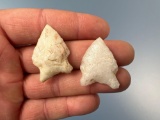 Pair of Fine Quartz Vosburg Points, Longest 1 3/8