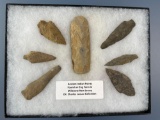 Lot of 7 Various Arrowheads, Tools, Found on the Eng Farm in Millstone, NJ