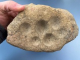 RARE 11-Dimpled Pitted Hammerstone, Found in Monroe Co., NY, Ex: Henry Horning, Raymond Lemaster