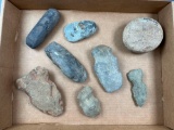 Box Lot of Misc PA and NJ Axes, Celts, Grinding Stones, Tools, Longest is 5