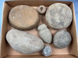 Box lot of Various Tools, Found in PA and NJ, Celts, Grooved Axe, Net Weights