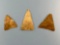 x3 Jasper Triangle Points, Purchased in a Frame in 1995 Marked 