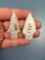 Pair of Quartz Bare Island Points, Sussex Co., NJ, Ex: Walt Podpora, Bob Sharp Longest is 2 1/16