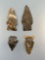 Lot of x4 Various Points, Colorful, Found in Ohio, Longest is 2 1/4