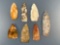 Lot of x7 Various Lanceolate/Blades found in Missouri, Ex: Larry Mackey Collection