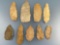 Lot of 9 Quartzite Blades, Found in Calvert Co., MD, Longest Measures 3 3/4