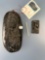 Alaskan Soapstone/Steatite Seal Effigy+ Seneca Related Thomas Morale Plaster and Paint Relief Plaque